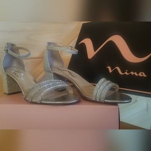 Silver Sparkle Heels